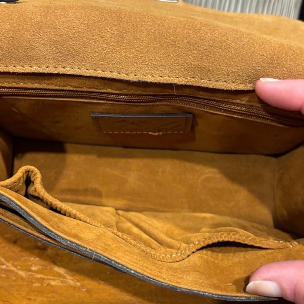 PATRICIA NASH Tooled Laurentina Crossbody Italian Leather Handcrafted Stitching - Picture 5 of 15